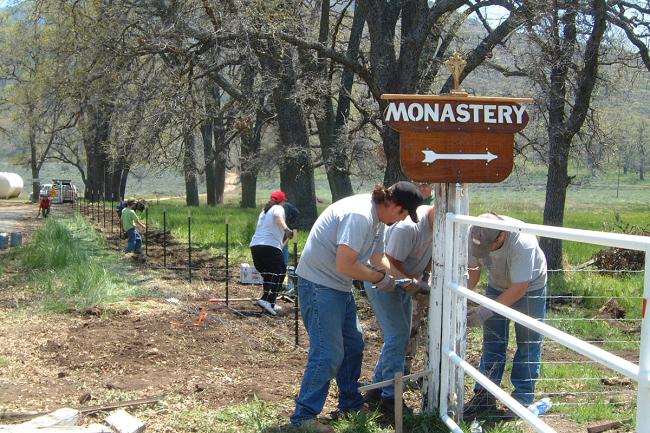 Making monastery sign