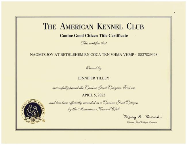 Naomis CGC Certificate sm